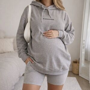 Missguided Plus Gray Hoodie Sweater for Men
